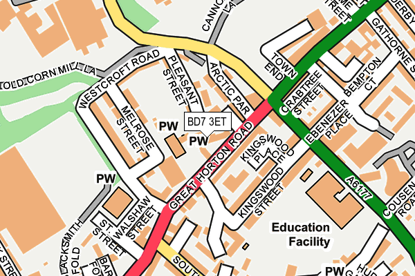 BD7 3ET map - OS OpenMap – Local (Ordnance Survey) BD7 3ET map - OS OpenMap – Local (Ordnance Survey)