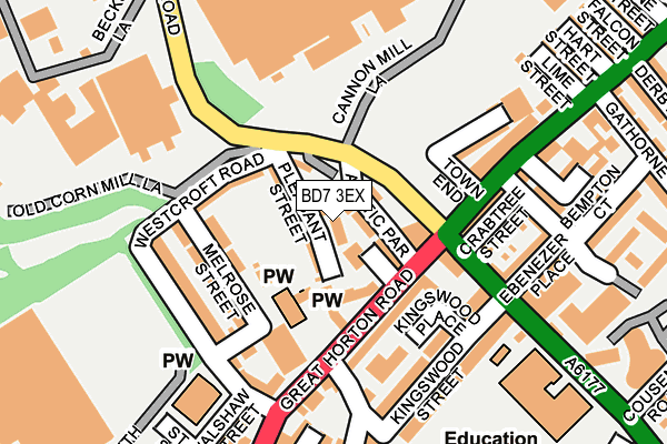 BD7 3EX map - OS OpenMap – Local (Ordnance Survey) BD7 3EX map - OS OpenMap – Local (Ordnance Survey)