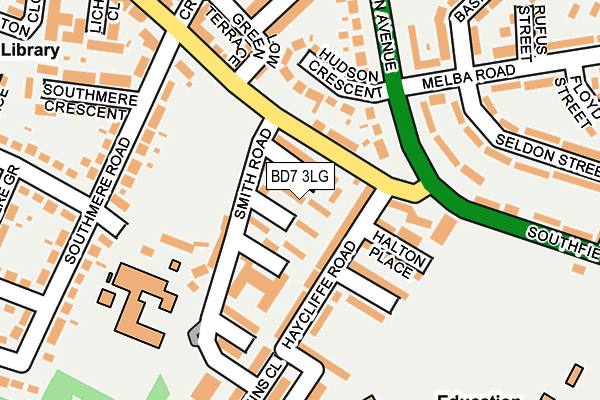 BD7 3LG map - OS OpenMap – Local (Ordnance Survey) BD7 3LG map - OS OpenMap – Local (Ordnance Survey)
