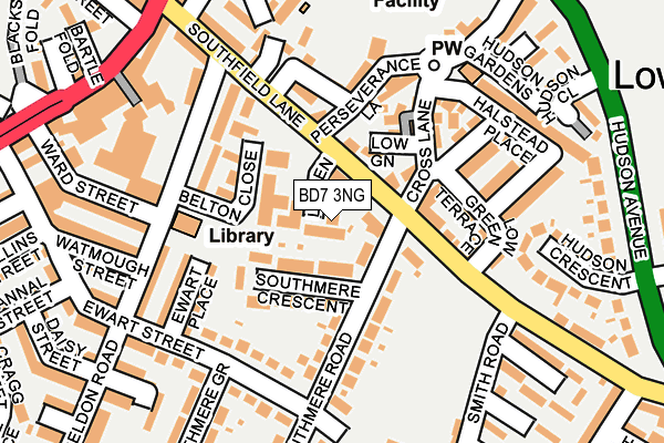 BD7 3NG map - OS OpenMap – Local (Ordnance Survey) BD7 3NG map - OS OpenMap – Local (Ordnance Survey)