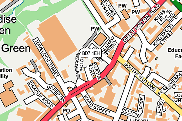 BD7 4EH map - OS OpenMap – Local (Ordnance Survey) BD7 4EH map - OS OpenMap – Local (Ordnance Survey)