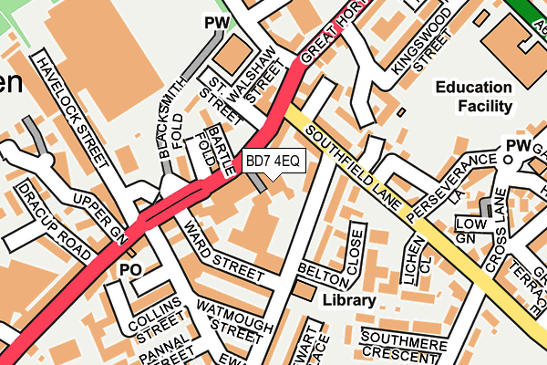 BD7 4EQ map - OS OpenMap – Local (Ordnance Survey) BD7 4EQ map - OS OpenMap – Local (Ordnance Survey)