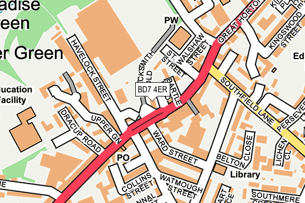 BD7 4ER map - OS OpenMap – Local (Ordnance Survey) BD7 4ER map - OS OpenMap – Local (Ordnance Survey)