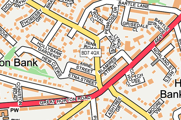 BD7 4QX map - OS OpenMap – Local (Ordnance Survey) BD7 4QX map - OS OpenMap – Local (Ordnance Survey)
