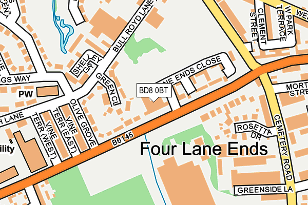 BD8 0BT map - OS OpenMap – Local (Ordnance Survey) BD8 0BT map - OS OpenMap – Local (Ordnance Survey)
