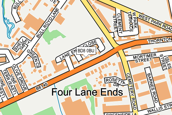 BD8 0BU map - OS OpenMap – Local (Ordnance Survey) BD8 0BU map - OS OpenMap – Local (Ordnance Survey)