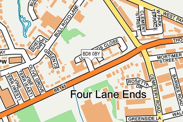 BD8 0BY map - OS OpenMap – Local (Ordnance Survey) BD8 0BY map - OS OpenMap – Local (Ordnance Survey)