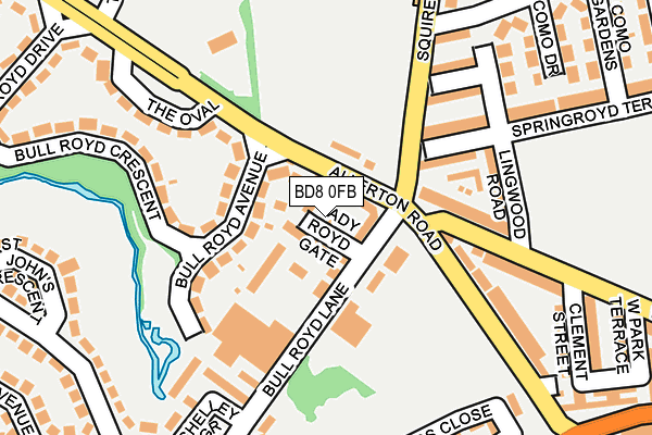BD8 0FB map - OS OpenMap – Local (Ordnance Survey) BD8 0FB map - OS OpenMap – Local (Ordnance Survey)