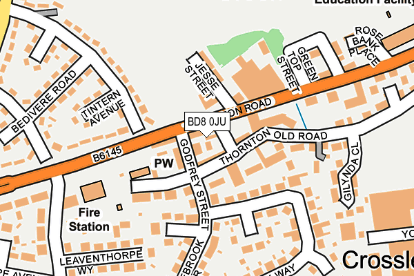 BD8 0JU map - OS OpenMap – Local (Ordnance Survey) BD8 0JU map - OS OpenMap – Local (Ordnance Survey)