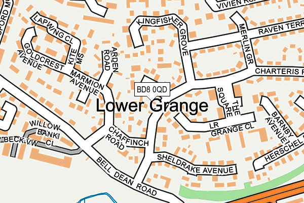 BD8 0QD map - OS OpenMap – Local (Ordnance Survey) BD8 0QD map - OS OpenMap – Local (Ordnance Survey)