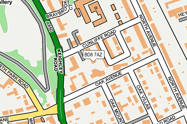 BD8 7AZ map - OS OpenMap – Local (Ordnance Survey) BD8 7AZ map - OS OpenMap – Local (Ordnance Survey)