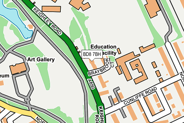 BD8 7BH map - OS OpenMap – Local (Ordnance Survey) BD8 7BH map - OS OpenMap – Local (Ordnance Survey)