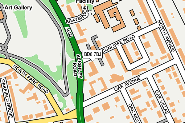 BD8 7BJ map - OS OpenMap – Local (Ordnance Survey) BD8 7BJ map - OS OpenMap – Local (Ordnance Survey)
