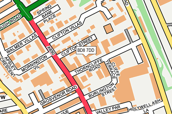 BD8 7DD map - OS OpenMap – Local (Ordnance Survey) BD8 7DD map - OS OpenMap – Local (Ordnance Survey)