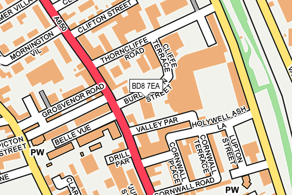 BD8 7EA map - OS OpenMap – Local (Ordnance Survey) BD8 7EA map - OS OpenMap – Local (Ordnance Survey)