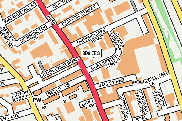 BD8 7EG map - OS OpenMap – Local (Ordnance Survey) BD8 7EG map - OS OpenMap – Local (Ordnance Survey)