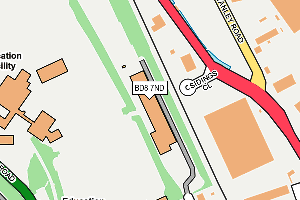 BD8 7ND map - OS OpenMap – Local (Ordnance Survey) BD8 7ND map - OS OpenMap – Local (Ordnance Survey)