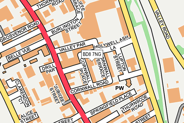 BD8 7NG map - OS OpenMap – Local (Ordnance Survey) BD8 7NG map - OS OpenMap – Local (Ordnance Survey)