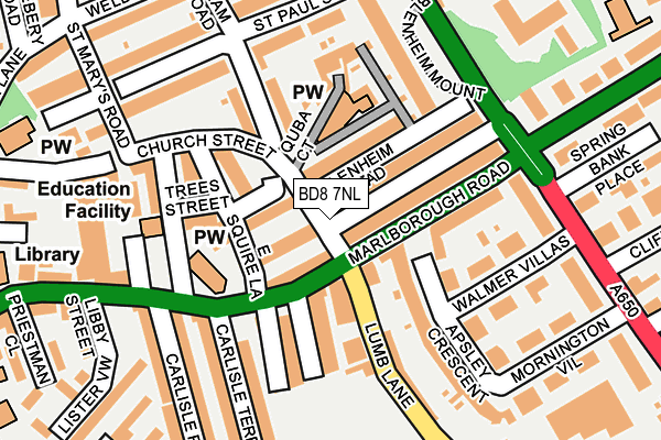 BD8 7NL map - OS OpenMap – Local (Ordnance Survey) BD8 7NL map - OS OpenMap – Local (Ordnance Survey)