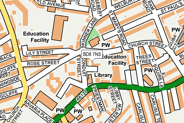 BD8 7NS map - OS OpenMap – Local (Ordnance Survey) BD8 7NS map - OS OpenMap – Local (Ordnance Survey)