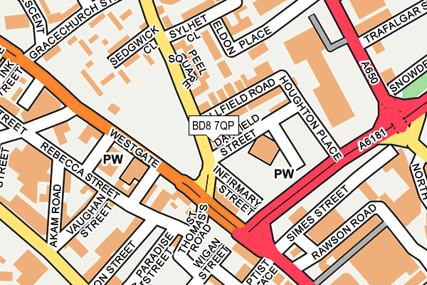 BD8 7QP map - OS OpenMap – Local (Ordnance Survey) BD8 7QP map - OS OpenMap – Local (Ordnance Survey)