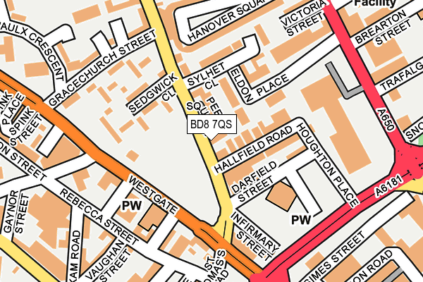 BD8 7QS map - OS OpenMap – Local (Ordnance Survey) BD8 7QS map - OS OpenMap – Local (Ordnance Survey)