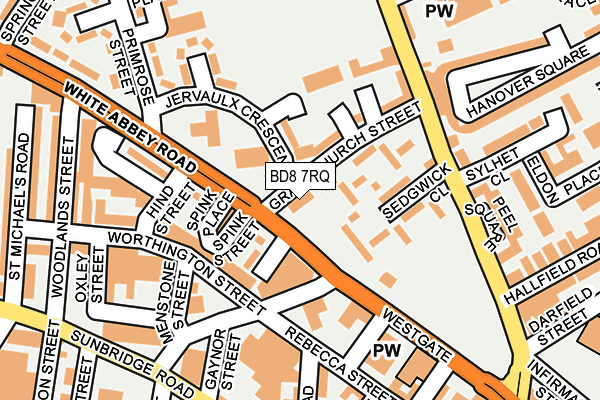 BD8 7RQ map - OS OpenMap – Local (Ordnance Survey) BD8 7RQ map - OS OpenMap – Local (Ordnance Survey)