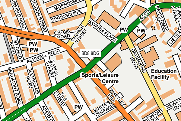 BD8 8DG map - OS OpenMap – Local (Ordnance Survey) BD8 8DG map - OS OpenMap – Local (Ordnance Survey)