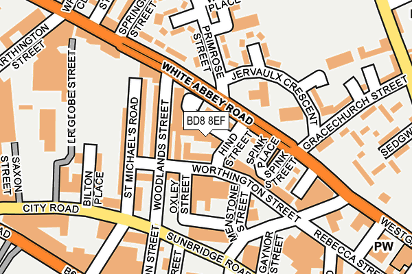 BD8 8EF map - OS OpenMap – Local (Ordnance Survey) BD8 8EF map - OS OpenMap – Local (Ordnance Survey)
