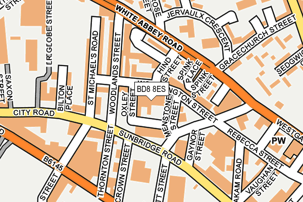 BD8 8ES map - OS OpenMap – Local (Ordnance Survey) BD8 8ES map - OS OpenMap – Local (Ordnance Survey)