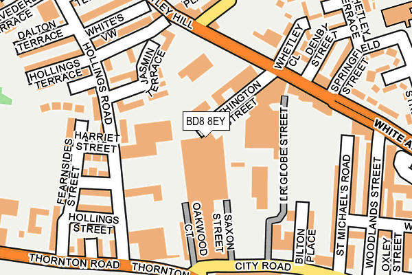 BD8 8EY map - OS OpenMap – Local (Ordnance Survey) BD8 8EY map - OS OpenMap – Local (Ordnance Survey)