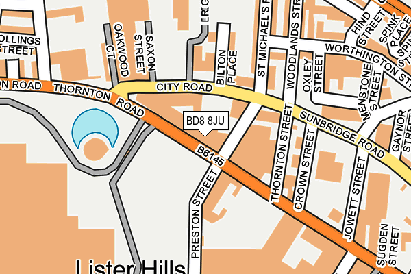 BD8 8JU map - OS OpenMap – Local (Ordnance Survey) BD8 8JU map - OS OpenMap – Local (Ordnance Survey)