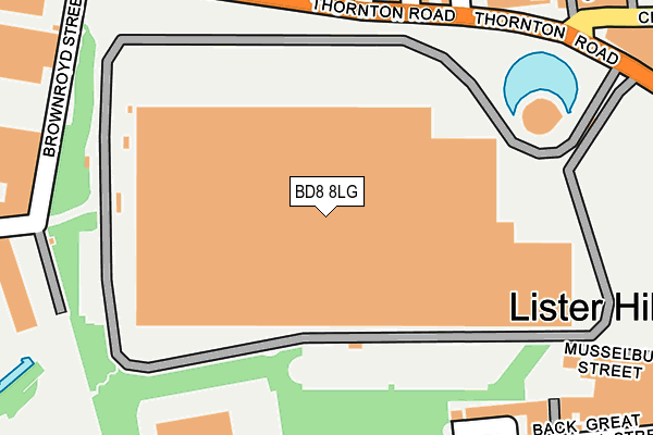 BD8 8LG map - OS OpenMap – Local (Ordnance Survey) BD8 8LG map - OS OpenMap – Local (Ordnance Survey)