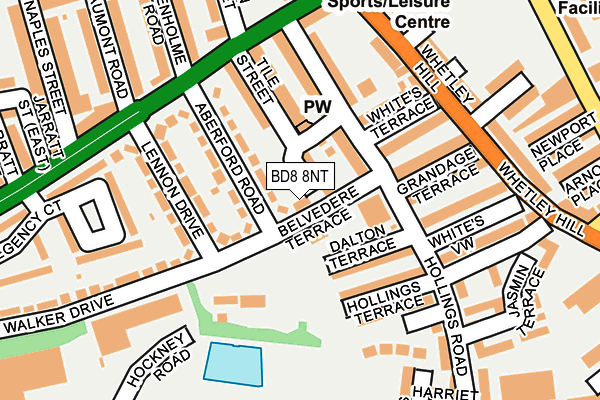BD8 8NT map - OS OpenMap – Local (Ordnance Survey) BD8 8NT map - OS OpenMap – Local (Ordnance Survey)