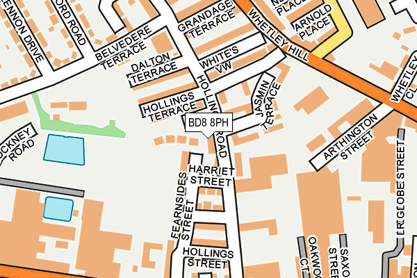 BD8 8PH map - OS OpenMap – Local (Ordnance Survey) BD8 8PH map - OS OpenMap – Local (Ordnance Survey)
