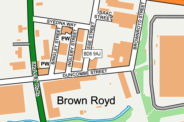 BD8 9AJ map - OS OpenMap – Local (Ordnance Survey) BD8 9AJ map - OS OpenMap – Local (Ordnance Survey)