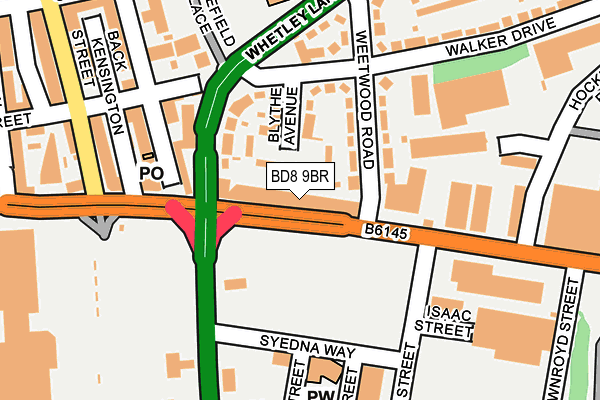 BD8 9BR map - OS OpenMap – Local (Ordnance Survey) BD8 9BR map - OS OpenMap – Local (Ordnance Survey)