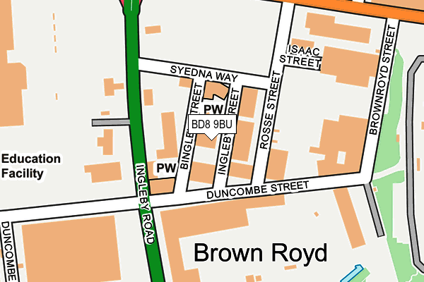 BD8 9BU map - OS OpenMap – Local (Ordnance Survey) BD8 9BU map - OS OpenMap – Local (Ordnance Survey)