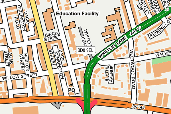 BD8 9EL map - OS OpenMap – Local (Ordnance Survey) BD8 9EL map - OS OpenMap – Local (Ordnance Survey)