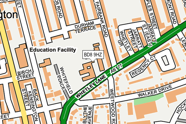 BD8 9HZ map - OS OpenMap – Local (Ordnance Survey) BD8 9HZ map - OS OpenMap – Local (Ordnance Survey)