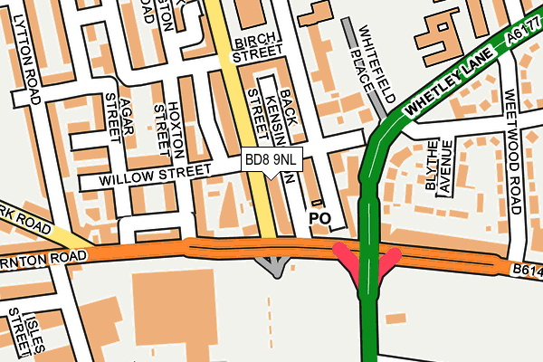 BD8 9NL map - OS OpenMap – Local (Ordnance Survey) BD8 9NL map - OS OpenMap – Local (Ordnance Survey)