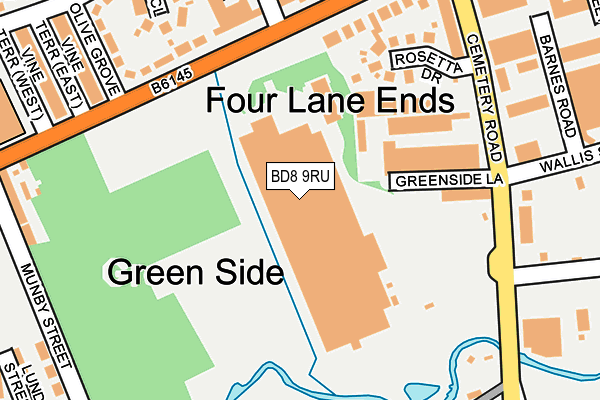 BD8 9RU map - OS OpenMap – Local (Ordnance Survey) BD8 9RU map - OS OpenMap – Local (Ordnance Survey)