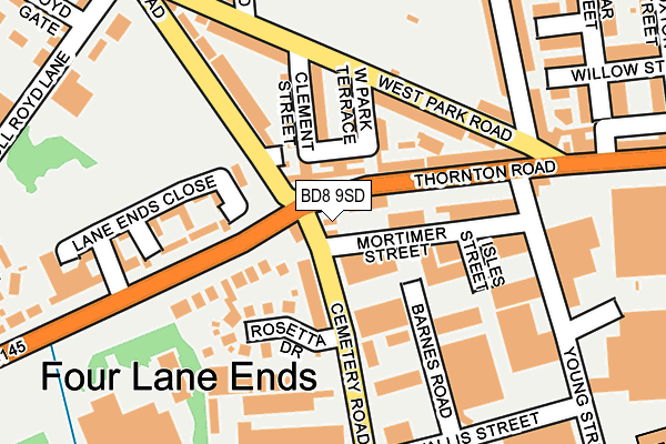 BD8 9SD map - OS OpenMap – Local (Ordnance Survey) BD8 9SD map - OS OpenMap – Local (Ordnance Survey)