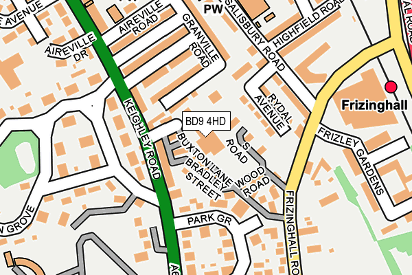 BD9 4HD map - OS OpenMap – Local (Ordnance Survey) BD9 4HD map - OS OpenMap – Local (Ordnance Survey)