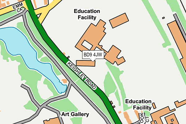 BD9 4JW map - OS OpenMap – Local (Ordnance Survey) BD9 4JW map - OS OpenMap – Local (Ordnance Survey)