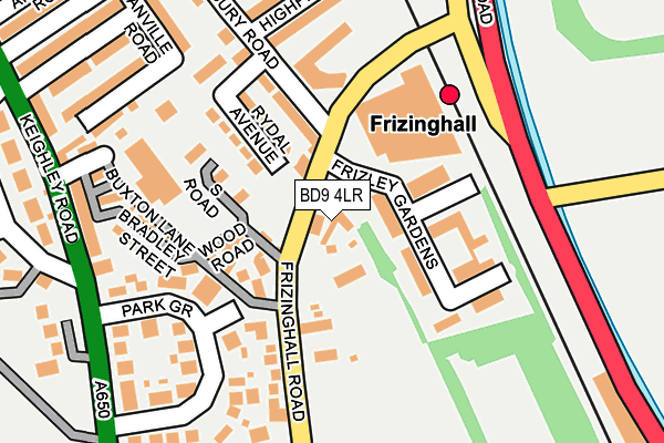 BD9 4LR map - OS OpenMap – Local (Ordnance Survey) BD9 4LR map - OS OpenMap – Local (Ordnance Survey)