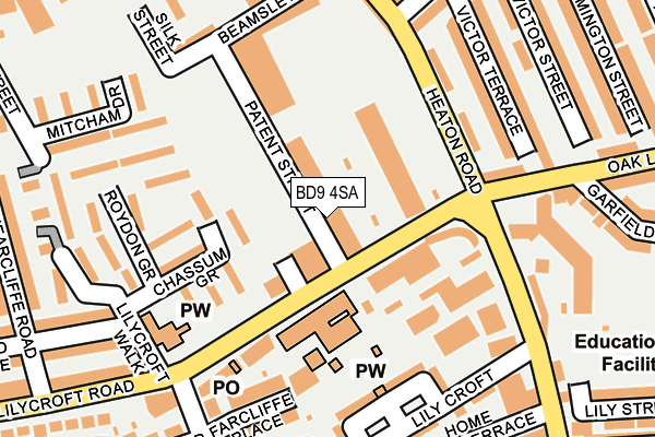 BD9 4SA map - OS OpenMap – Local (Ordnance Survey) BD9 4SA map - OS OpenMap – Local (Ordnance Survey)