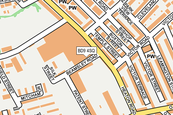 BD9 4SQ map - OS OpenMap – Local (Ordnance Survey) BD9 4SQ map - OS OpenMap – Local (Ordnance Survey)