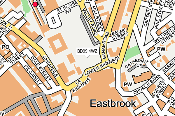 BD99 4WZ map - OS OpenMap – Local (Ordnance Survey) BD99 4WZ map - OS OpenMap – Local (Ordnance Survey)