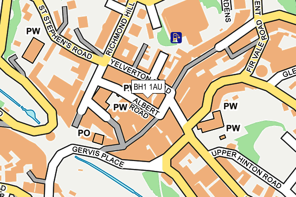 BH1 1AU map - OS OpenMap – Local (Ordnance Survey) BH1 1AU map - OS OpenMap – Local (Ordnance Survey)